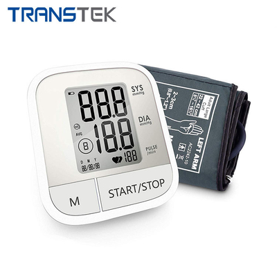 TRANSTEK Best Home Use Plastic Up Arm LCD Display Heart Rate Pulse Meter Blood Pressure Monitor Digital BP Testing Machine